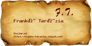 Frankó Terézia névjegykártya