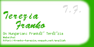 terezia franko business card
